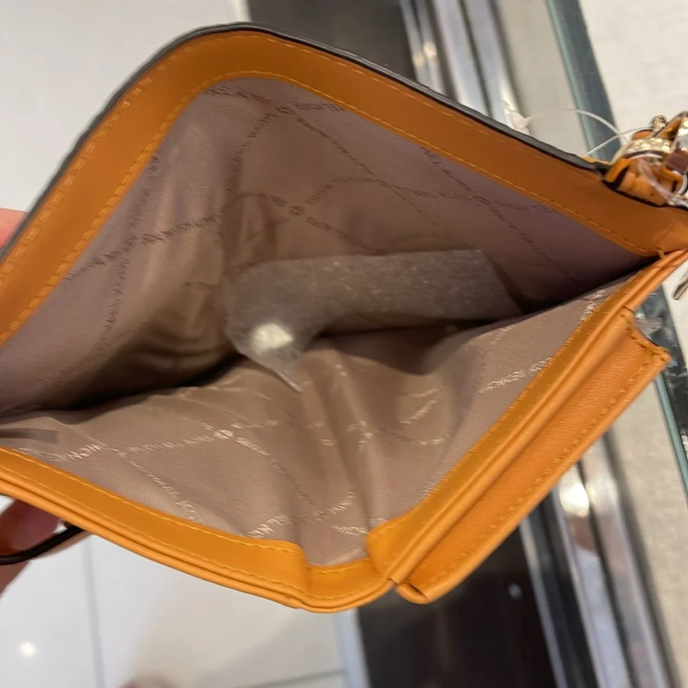 MICHAEL KORS JST LG DOUBLE ZIP WRISTLET WALLET PHONE HOLDER Cider Multi NWT